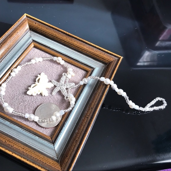 Boho 2 PC Starfish Foot Jewelry Anklet - Picture 5 of 8